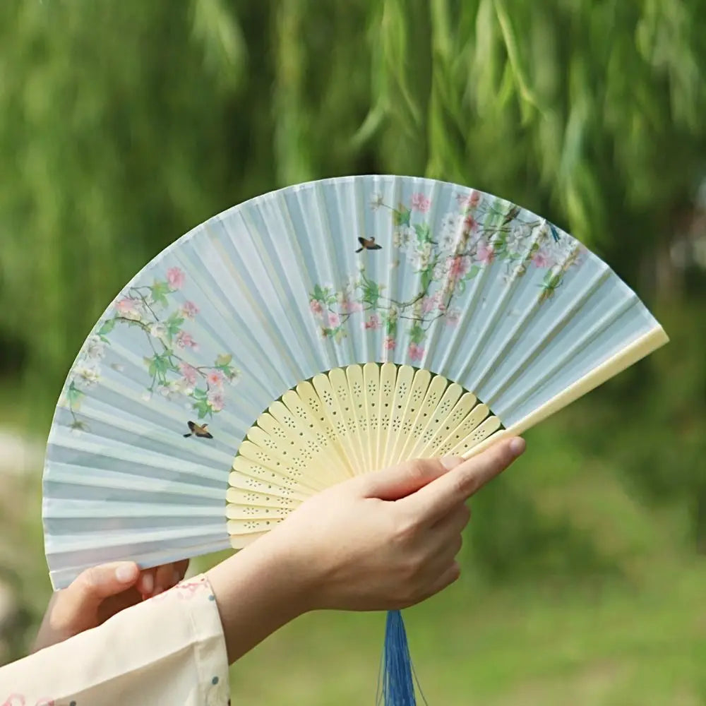 Retro Bamboo Folding Fan - Image 6
