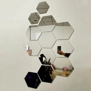Hexagon 3D Acrylic Mirror Stickers