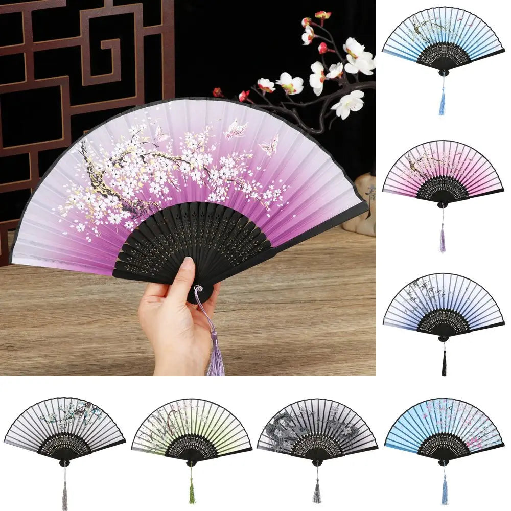 Retro Bamboo Folding Fan - Image 2